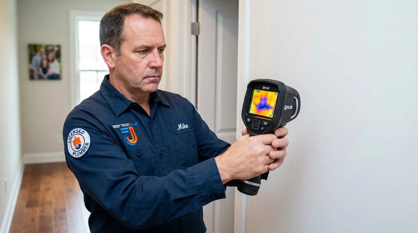 Thermal imaging leak detection by Johns Plumbing LLC in Sound Beach