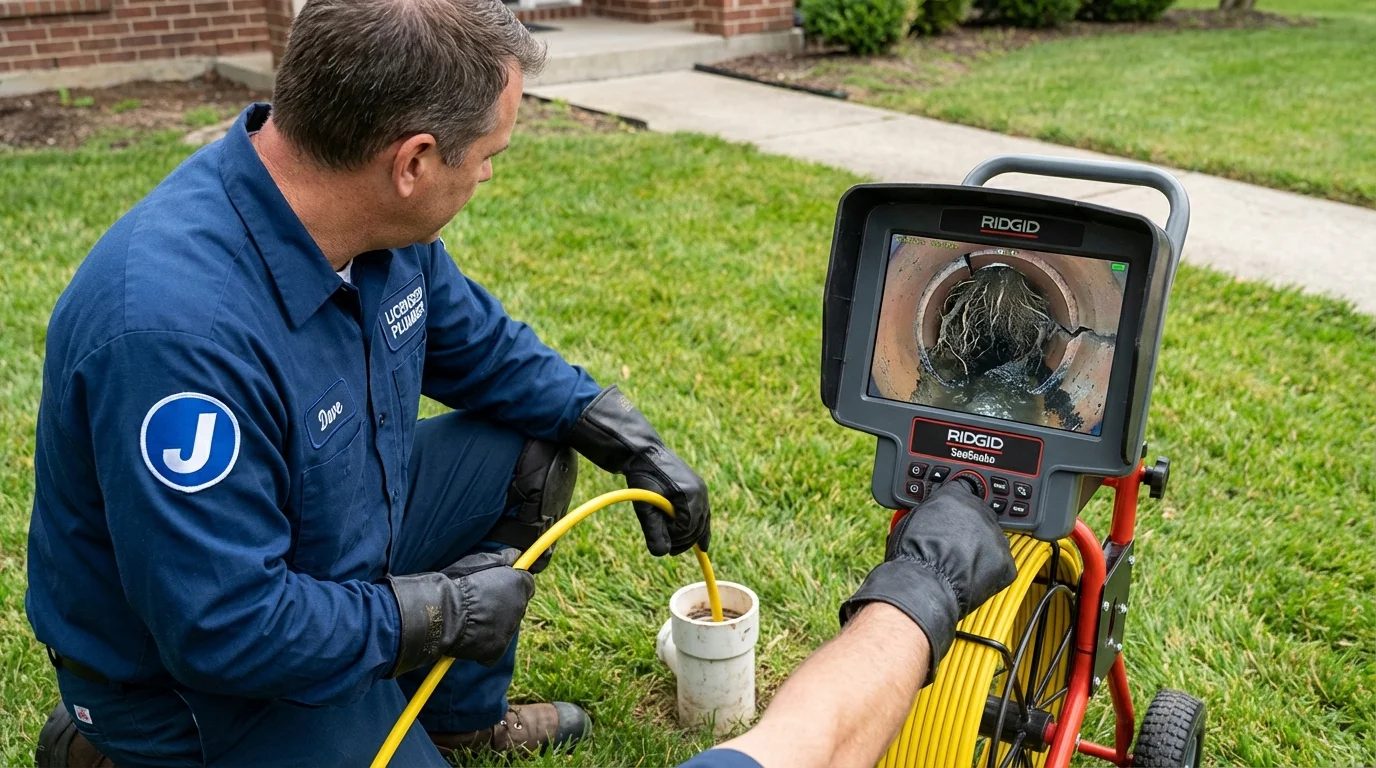 Sewer camera inspection being performed by Johns Plumbing LLC in Sound Beach